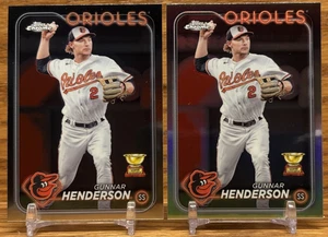 GUNNAR HENDERSON Refractor Rookie Cup LOT | 2024 Topps Chrome Baltimore ORIOLES - Picture 1 of 2
