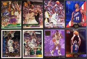 Lote de 8 tarjetas KARL MALONE Utah Jazz EE. UU. Baloncesto EX/NM - Imagen 1 de 2