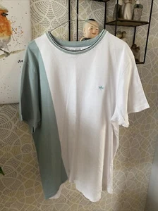 Easy Matalan T-Shirt XXL Mens Casual White Green Short Sleeves Crew Neck Logo - Picture 1 of 5
