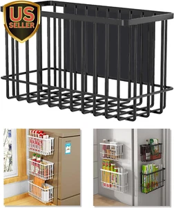 Magnetic Refrigerator Organizer Magnetic Basket Kitchen Organizer Metal Ziplo... - Picture 1 of 1