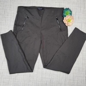 Pantaloni leggings Rachel Zoe Ponte maglia skinny verde bosco marrone 12 - Foto 1 di 6