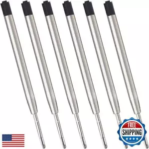 Parker Compatible Refills for Ballpoint Pens, Pack of 6 Refills (Fine Tip, Bl - Picture 1 of 1