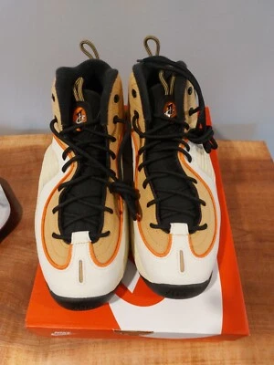 耐克 Penny 2 Mid Wheat 金色鞋男式 10.5 码运动鞋全新全新带盒 210 美元零售 — 第 1/4 张图片