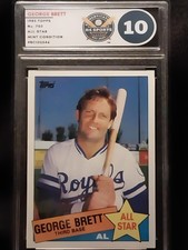 1985 Topps - All Star #703 - George Brett - Graded Mint 10