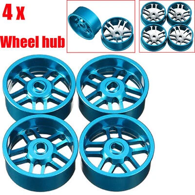 4 xMetal Wheel Hubs Rims Set For Kyosho MINI-Z AWD Wltoys K989 k969 K979 RC Cars - Image 1 of 4