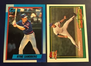 1990 & 1991 Topps #7 #210 RYNE SANDBERG Lot 2 Chicago Cubs Nice Look! - Picture 1 of 1