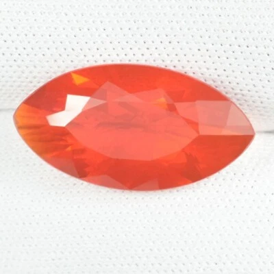 6.04  ct  BEST GRADE LUSTROUS MEXICO  NATURAL FIRE OPAL Marquise C Vdo 2381 DIS - Image 1 of 2