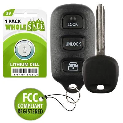 Replacement For 2003 2004 2005 2006 2007 2008 2009 Toyota 4Runner Key + Fob - Image 1 of 4