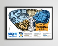 1965 DISNEYLAND "Tencennial" - Vintage Park Map POSTER! (up to 24" x 36") - Gift