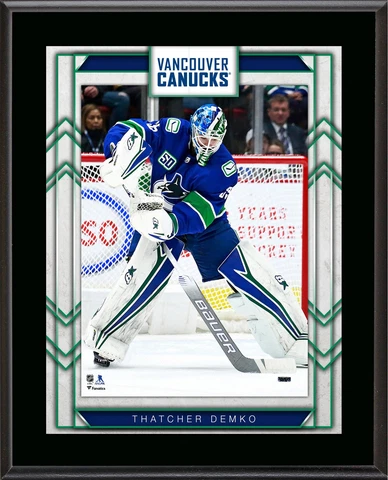 Thatcher Demko Vancouver Canucks 10.5" x 13" Player Plaque Cover
