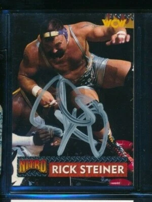 1999 Topps #5 Rick Steiner Nitro WCW Wrestling Signed Autograph (RR103) swsw6 - Image 1 of 2