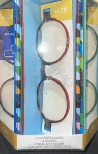 OPTIQUE 1.75 Trifecta Reading Glasses Set, 2 Readers 1 Blue Light Reader & Cases - Picture 1 of 5