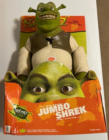 Shrek 2 Jumbo Vinyl Plush Figure Super Rare 14" Inch Rare Dreamworks Cover