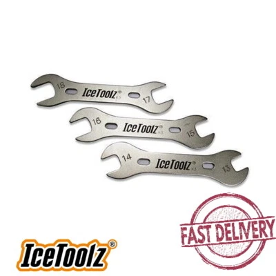 IceToolz 37X3 Llave Cono Acero 37A1-37C Reparación 13-14-15-16-17-18mm Juego de Herramientas Foto 1 de 4