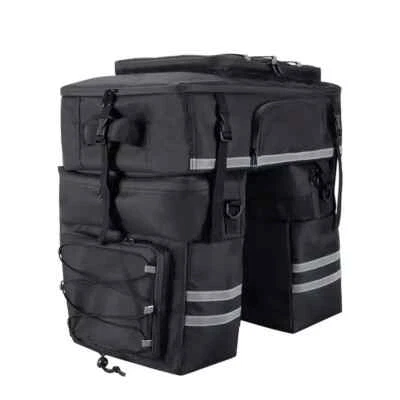 Cycling Bicycle Rear Rack Bag 48L Waterproof Bike Trunk Pannier Saddle Bag USA - Image 1 of 4