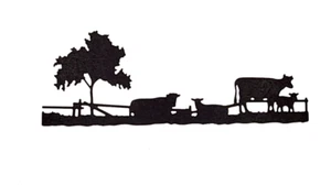 Pasture Of Cows Cattle Farm Ranch Grass Animals Standard Metal Dies - Picture 1 of 2