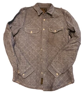 All Saints Buckley Quilted Shirt Jacket Cotton Used Button Down - Picture 1 of 8