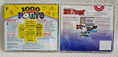 Swift Jewel 1000 Best Fonts & Amazing 3D Font Maker Twin-Pak CD-ROM - Image 1 of 4