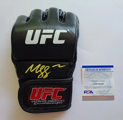 Khamzat ‘Borz’ Chimaev Signed Yellow Official Logo UFC Glove MMA PSA COA - Image 1 of 4