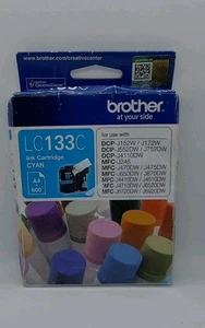 Nuevo cartucho de tinta cian Brother LC133C (original) regular 600 páginas - Imagen 1 de 3