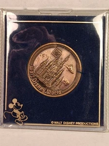 1970s Walt Disney World Magic Kingdom Bronze Coin Medallion Souvenir - Picture 1 of 4