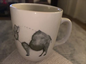 Rare Lisa Hurwitz Handmade Stylized Buffalo Mug - Picture 1 of 5