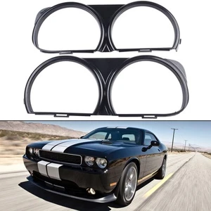 Wear Resistant LH RH Headlight Lamp Bezel Trim Pair for Dodge For Challenger - Picture 1 of 12