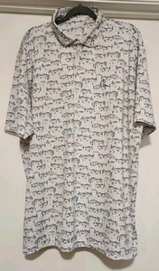 Camisa Polo Rhoback Estanque Hockey Golf AOP Para Hombre 2XL Blanca - Imagen 1 de 16