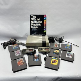 Original Nintendo NES Game Console W/9 Games 2 Controllers, Zapper And Guide