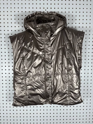 Chaleco acolchado Daily Practice By Anthropologie Plus dorado metálico talla XXS Foto 1 de 4