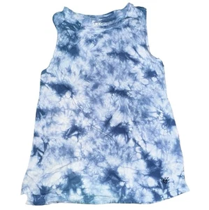 Girls JUSTICE blue/white Tie Dye Tank Sz 16 - Picture 1 of 6