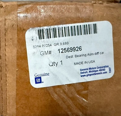 Genuine GM 2002-2007 Saturn Vue Rear Base Differential Pinion Bearing 12569926 - Image 1 of 2