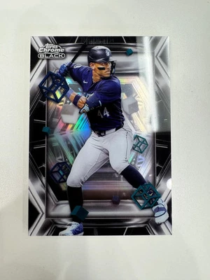 2025 Topps Chrome Black Depth of Darkness SSP Julio Rodríguez #DOD-11 - Image 1 of 2