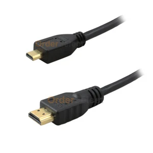 Cable convertidor adaptador macho Micro HDMI a HDMI de 6 pies para Droid EVO HTC 4G 1080P - Imagen 1 de 4