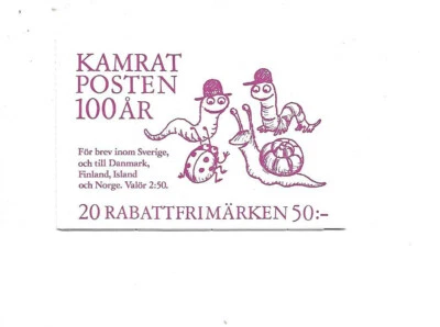 Sweden # 1952A - Children's Drawings of Animals (1992) - Booklet of 20 Stamps - Image 1 of 2