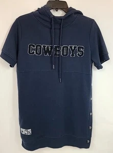 Dallas Cowboys Womens Side Snap Short Sleeve Jersey Sweat Shirt Size Medium  - Picture 1 of 6