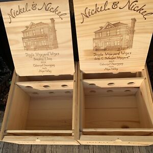 Two Nickel & Nickel Wood Wine Boxes empty wooden crates-Oakville
