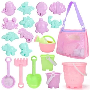 Beach Sand Toys Set for Kids 3-10 with Bucket Watering Can Shovel Rake Sand M... - Picture 1 of 7