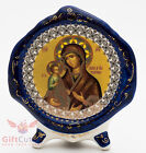 Plaque autocollant en porcelaine gzhel icône Mère de Dieu Theotokos à trois mains Троеручница