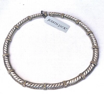JUDITH JACK MARCASITE SAVOY COLLECTION 16" 925 STERLING SILVER NECKLACE NECK#146 Foto 1 de 4