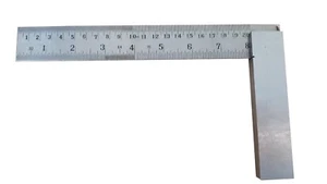 8" GRADUATED TRY SQUARE WOOD METAL WORK STEEL CONSTRUCTION DIY ENGINEERING - Picture 1 of 1