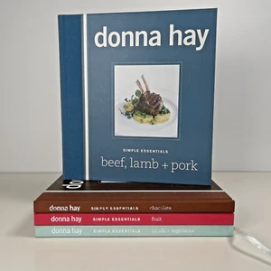 4 x Donna Hay Simple Essentials Hardcovers Salad, Fruit, Beef & Chocolate Bundle - Bild 1 von 18