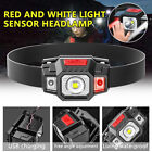 Usb Rechargeable Led Headlamp Head Torch Lamp Red Light Induction Sensor Outdoor