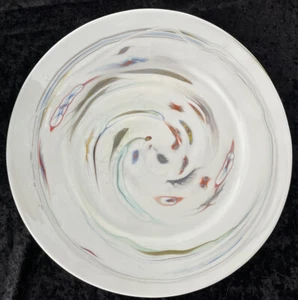 Murano Yalos Casa signed Milliefiori Iridescent Feathered Decorative Plate - Picture 1 of 8
