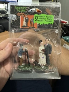 RARE Lemax Spooky Town  "Wedding Photo” Halloween Village Figure Frankenstein - Picture 1 of 5