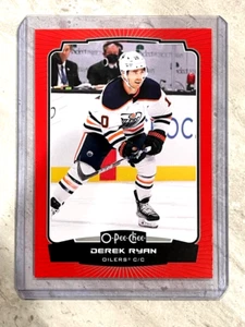 22-23 2022-23 OPC Derek Ryan RED SHORT PRINT #416-Oilers - Picture 1 of 2