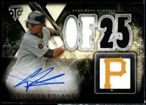 Gregory Polanco JSY AU Card 2015 Topps Triple Threads Black #163 - Picture 1 of 2