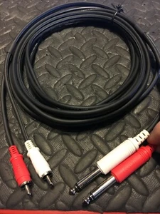 Mogami 2528 10 Foot Duel 1/4 Mono to Duel RCA male Loose Cable - Picture 1 of 1