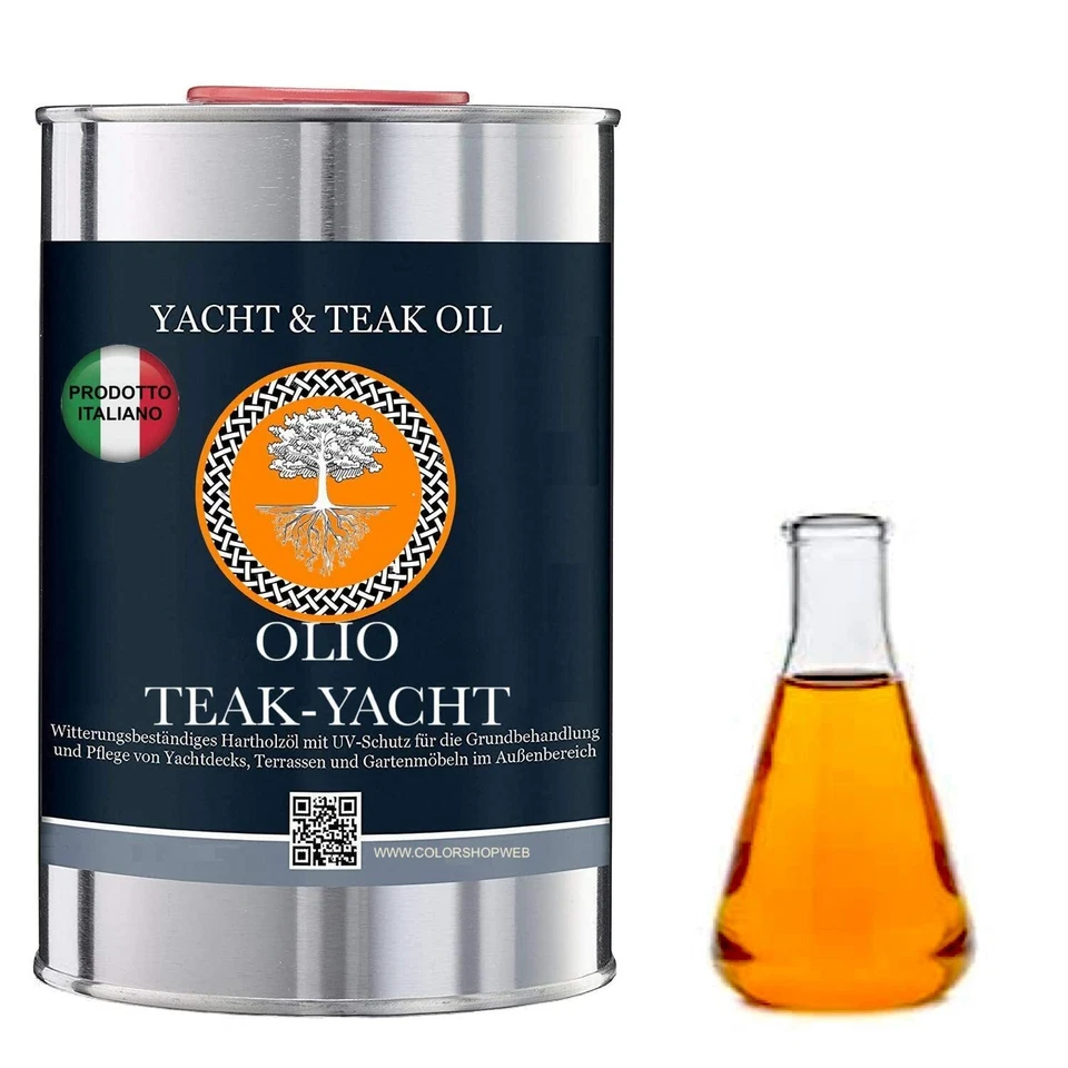 Olio TEAK puro protettivo UV MOBILI ESTERNI YACHT BARCHE NATURAL OIL VEGAN