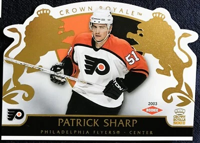 Patrick Sharp Pacific Crown Royale rookie card 130 - / 2299, 2002 03 NHL, Flyers - Image 1 of 2